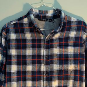 STOIC Flannel Casual Dress Shirt - Large Slim Fit